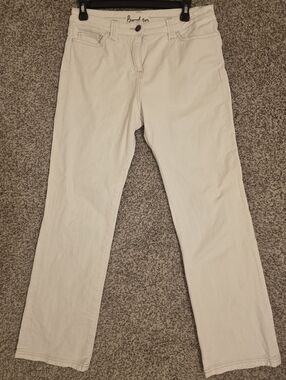 Boden Women Ecru Straight-Leg Denim Size 12 UK